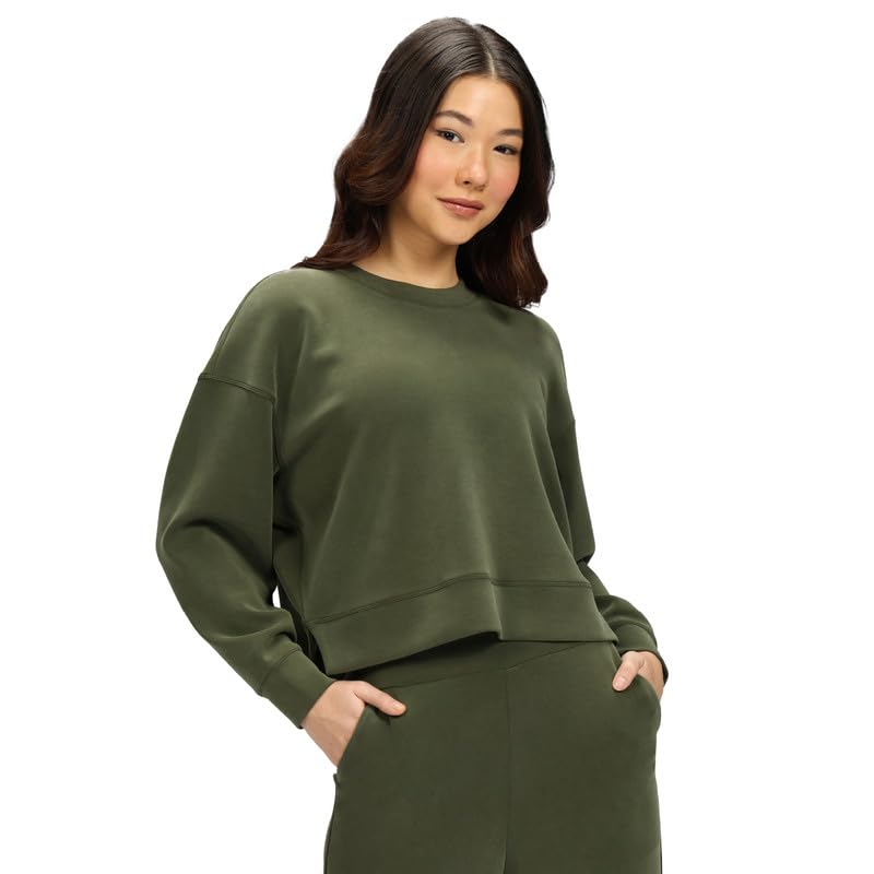 blissclub Women Polyester Barebutter Pullover, Drop Shoulder, Relaxed Fit, Marshmallow Comfort, Super Soft, Round Neck-picture-23