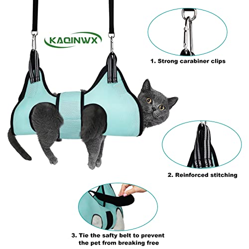 KAQINWX Dog Cat Grooming Hammock, Dog Grooming Supplies Including Pet Grooming Harness, Nail Clippers, Nail Trimmers, Pet Comb, for Small Dogs (S)
