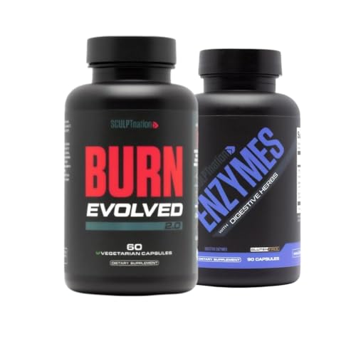 Sculpt Nation by V Shred Burn Evolved 2.0 and Digestive Enzymes Bundle