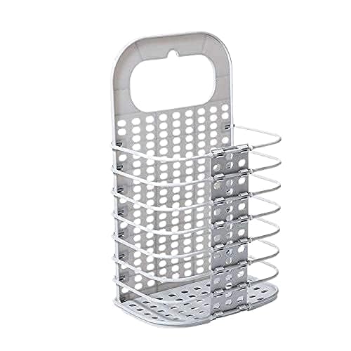 Wall Mounted Foldable Laundry Basket, Hanging Dirty Clothes Storage Organiser for Bathroom, Bedroom and Kitchen