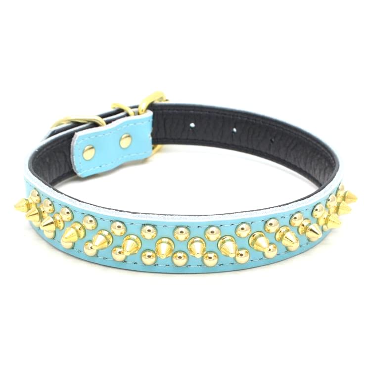 haoyueer Spiked Studded Dog Collar, Genuine Leather Dog Collar - Image 3