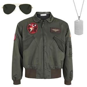 Bomberjacke von Maverick | Pete Mitchell Militär Jacke | Größe: S