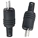 ZZLZX 8PCS 2-Pin Mini Round Flat Black DIN Speaker Plugs for Audio Lamps, Power Supply, Signal, Speaker, DVD Player, Amplifiers, Subwoofer