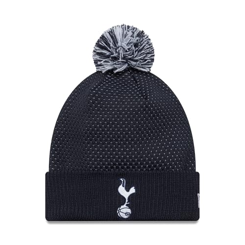 New Era Tottenham Hotspur Football Club - Gorro deportivo de punto con pompón, color negro