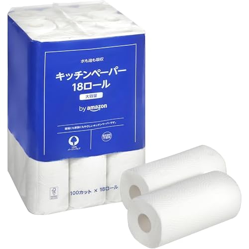 by Amazon キッチンペーパー FSC認証紙 18ロール