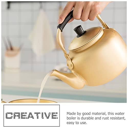 Théière en aluminium dorée Healeved bouilloire légère de 0.75L - 5