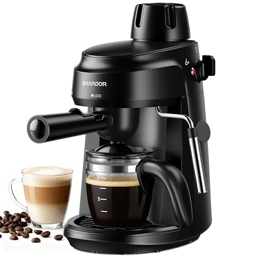 SHARDOR 3.5 Bar Espresso Machine – 4-Cup Compact...