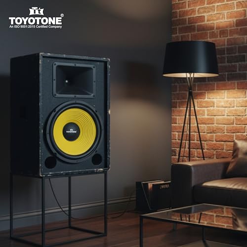 Image of 8 inch Inch Rainbow Yellow Stereo HI-FI Woofer Speaker | Copper Coil | Impedance 4 Ohms | 90 * 17MM Magnet | 40 Watt for Car and Home Audio System (Pack of 1)