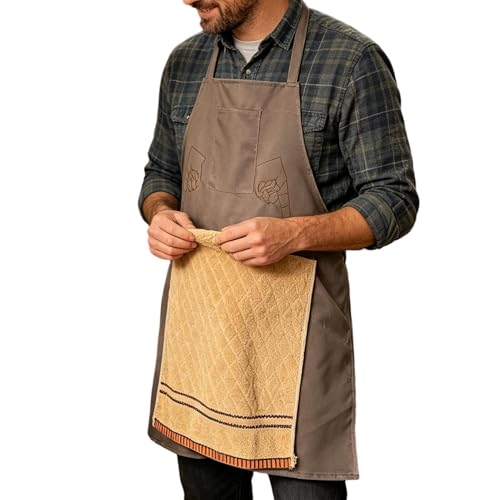 Générique Works Apron For Prank Adult Chef's Prank Apron,Tablier De Chef Humoristique Homme, Tablier Cuisine Fantaisie Surprise Hiding In The Pocket Funny