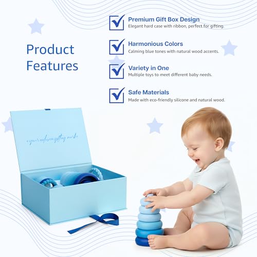 image for Generic YoMark Upscale Baby Gift Set for Baby Shower Gender Reveal or 