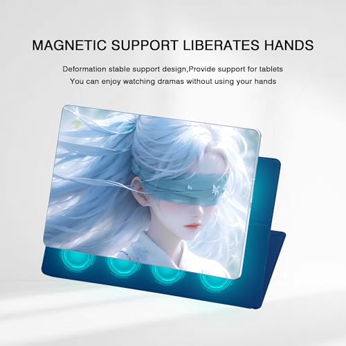 Image of Magnetic Case for Samsung Galaxy Tab S10 Plus 2024 /S9 FE+ /S9 Plus 12.4 Inch 2023 - Model SM-X820 /X826B /X610 /X616B /X810 /X816B Tablet with S-Pen Holder, Auto Wake /Sleep Smart Tablet Cover, Dark Blue