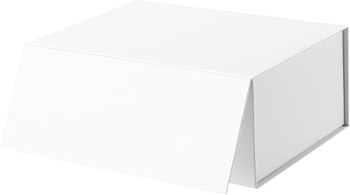 Miniatura 1 de GREEN BEAN Caja de regalo de 9 x 6.5 x 3.5 pulgadas, caja de regalo blanca con tapa, caja de propuesta de dama de honor, caja de regalo de cierre