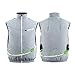 Veste Ventilateur Alimenté Chemise Gilet de Refroidissement Portable Vêtements Sport D'été T-Shirts Tops Pêche L'été Refroidir Réfrigération Dissipation de la Chaleur Intelligent,Gray,M
