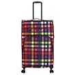 Kenorada Reisetrolley SoftLITE 4w | Koffer aus strapazierfähigem Polyester | Leichter Trolley mit Vier Doppelrollen | TSA Zahlenschloss (multicolorcheck, L - 78 cm großer Koffer)