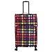Kenorada Reisetrolley SoftLITE 4w | Koffer aus strapazierfähigem Polyester | Leichter Trolley mit Vier Doppelrollen | TSA Zahlenschloss (multicolorcheck, L - 78 cm großer Koffer)