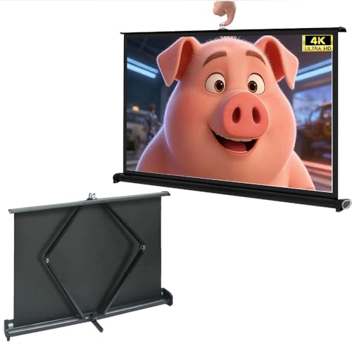 Pantalla de proyector portátil de mesa retráctil 20" 4:3 miniatura 1