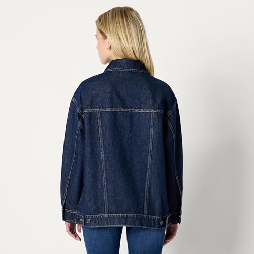 Image of Amazon Essentials Women's Regular-Fit Denim Trucker Jacket