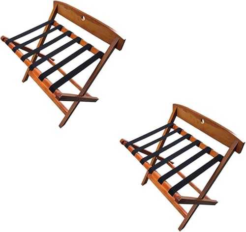 YXEDPBF Wooden Folding Luggage Rack for Suitcases