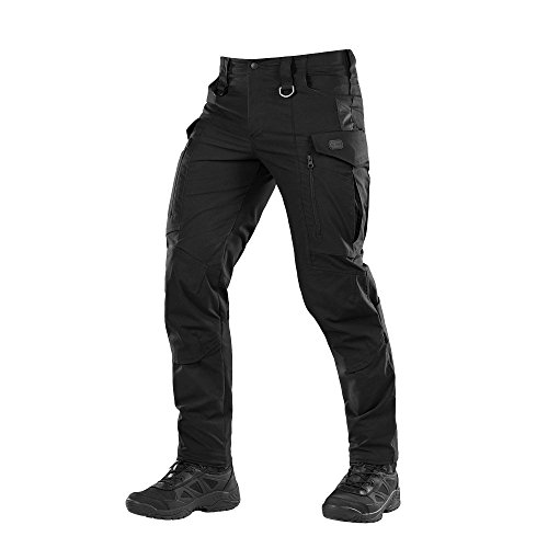 M-Tac Men’s Winter Tactical Work Pants - Thermal Softshell Fleece Lined Cargo Pants for Cold Weather & Outdoor Use, Black, Large