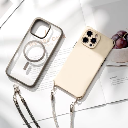 AOKSUNOVA Handykette zum Umhängen Glitzer Schlüsselband Handyband Langes Schlüsselanhänger Gold