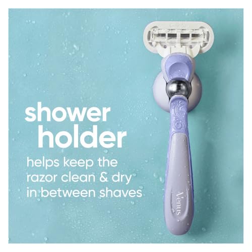 Gillette Venus Razor for Women, Extra Smooth Contour, Includes 1 Reusable Razor Handle + 4 Count 5-Bladed Razor Refills, with Flexiball Pivoting Handle and Shower Holder - image 5