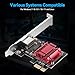 5Gbps PCIe Network Adapter, RTL8126 Chip Multi-Gigabit Ethernet Card (5G/2.5G/1G/100Mbps) PCIe 3.1 X1, RJ45 LAN Controller with PXE Boot, Low Profile Bracket for Windows/Linux