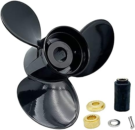 Aluminum Interchangeable Outboard Propeller 14x21 Pitch with F31 Hub Kits Compatible for BRP,Johnson,EVINRUDE 40-140HP with 13 Spline Tooth