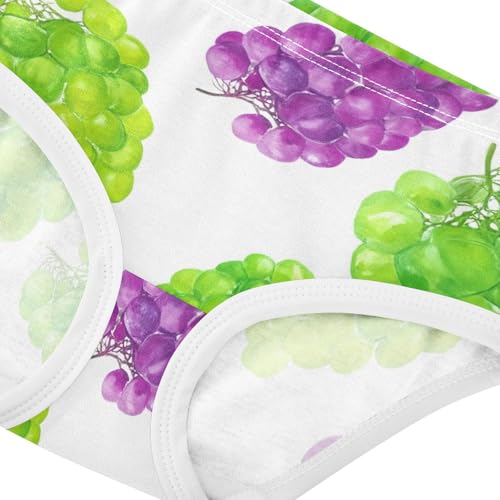 Green Purple Grape White Panties Little Girl Toddler Girls Underwear Cotton Animal Briefs Underpants 2t4