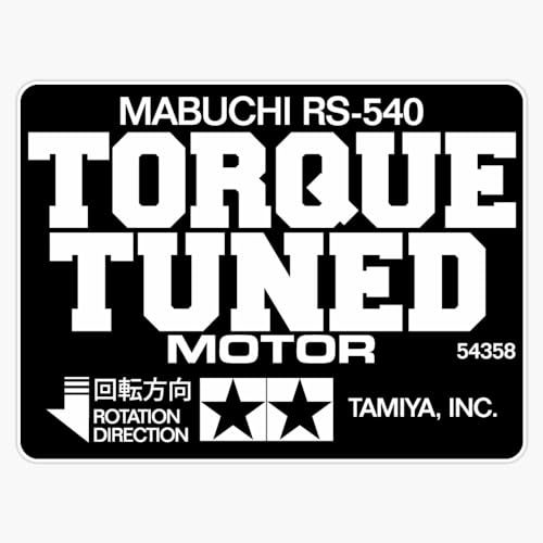 Tamiya Torque Tuned Motor Label Window Bumper Sticker Decal 5"