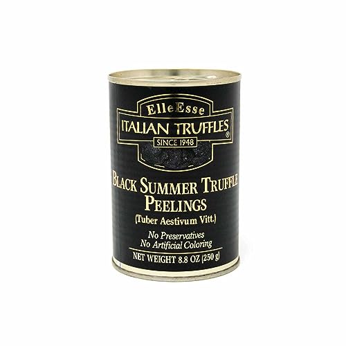 Elle Esse Authentic Italian Black Summer Truffle Slices "Peelings" – Perfect for Pasta, Pizza &amp; Meats, 8.8 oz (250g)