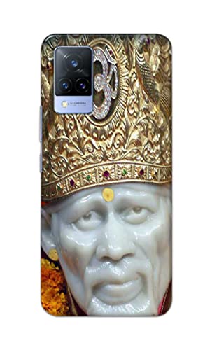 Image of PRINTFIDAA Sai Baba Lord Shiridi Great God Hinduism Hindu Religious Printed Designer Hard Case for Vivo V21 (5G) Back Cover -(e) RPM1005
