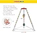 WEBUEP Industrial Rescue Tripod - 1200LBS Capacity Aluminum Hoist Tripod with Anti-Fall Self-Locking System, for Narrow Space Lifting & Emergency Retrieval, Manned Safety Equipment