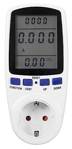MC POWER - Energiekosten Messgerät | EM-10 | Stromzähler digitaler Energie Verbrauchsmesser Überlastschutz XXL-Display, Strommessgerät für die Steckdose