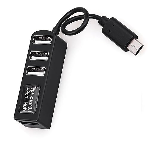 Image of XIKKART USB 3.0 Hub, 4 Ports, Pocket Sized, Plug & Play, USB 3.1 Adapter for PC Apple MacBook