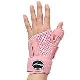 Dr. Arthritis Doctor Developed（ドクターアースライティス） 親指 サポーター 【医師が開発】 親指付け根 簡単 固定 プロテクター 人間工学 通気性 スポーツ 右手用 左手用（ピンク・1パック）