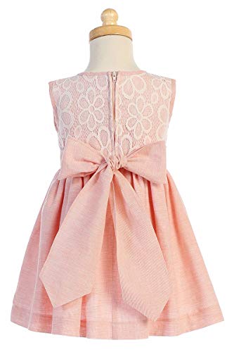 Lito M752 Lace & Cotton Linen Dress4