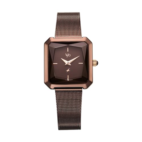 Fastrack Vyb Flare Quartz Analog Brown Dial Stainless Steel Strap Watch for Girls-FV60036QM01W (B0CXDXFQYM) Amazon Price History, Amazon Price Tracker