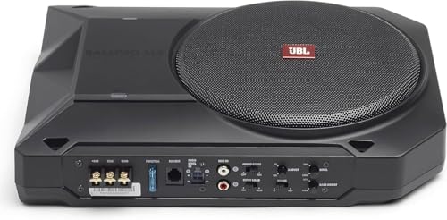 JBL BassPro SL2 Aktiv Subwoofer Auto Set - Car hifi Untersitz Bassbox Gehäuse mit Bassreflex Woofer...