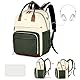 Tonyeee Wickeltasche Rucksack Baby Wickelrucksack mit Wickelauflage 25-37L Erweiterbares Große Wickeltasche Kinderwagengurten, Reise Rucksack Windeltasche Multifunktional Mommy Bag,Grün Aprikose