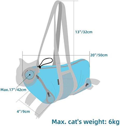 Balacoo Sac De Retenue Pour Chat Porte Chat Et Sac De Toilettage Pour Les Visites Chez Le Veterinaire Ladministration De Medicaments Les Soins Dentaires Le Bain La Coupe Des Ongles Et Amazon Fr