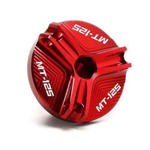 Tapa de depósito de frenos para MT125 2008-2020 y tapón de aceite de motor rojo