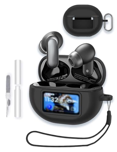 TOZO NC20 Pro/NC20�p�P�[�X WUNIAK �e�N�X�`���[�h�f�U�C�� �\�t�g�V���R�� �ی� �|�[�^�u�� ���h�~ �ϏՌ��V�F�� �N���[�i�[�L�b�g&�J���r�i&�X�g���b�v�t�� TOZO NC20Pro/NC20�p �u���b�N