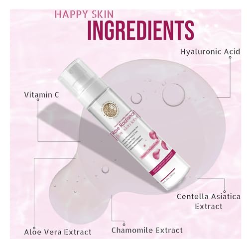 Image of NEW YORK BEAUTYRose Radiance Glow Skin Toner | Vitamin C & Hyaluronic Acid | Infused With Centella Asiatica Extract | BRIGHTENS & IMPROVES SKIN RADIANCE DEEP HYDRATION & PLUMPING EFFECT | Balances pH Levels | Women & Men | 100ml