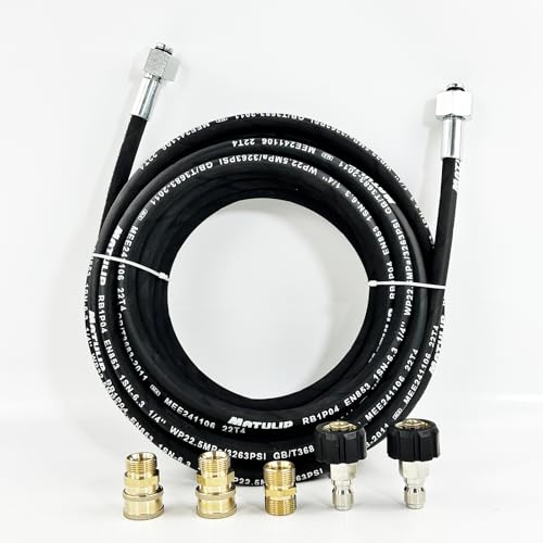 5M/10M/15M/20M/30M @ z[X 5800PSI X`[C[ a10mm ϖ ύ ԗp M22-14mm & 3/8NCbNRlN^ Pq[KV[Y݊v(15M,Black) [sAi]