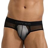 [ASIAN CLOSET] XL ブラック メンズビキニ ブリーフ GTOPX/ジーティーオーピーエックス スケスケ 透け ツルツル 滑らか 男性下着 柔らかい デイリーインナー