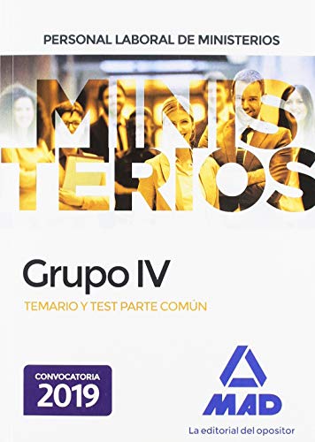 Portada de Personal laboral de Ministerios Grupo IV. Temario y test parte común