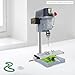 Drill Press Stand, 340W 220V Mini Bench Pillar Drills with 3 Speed Setting, 25mm Max. Drilling Depth, Portable Benchtop Drilling Machine for DIY Woodworking Metal Crafts
