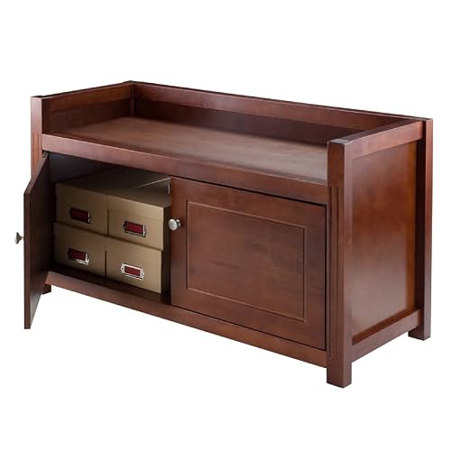 Winsome Wood Charleston Bench, Walnut #TOP4