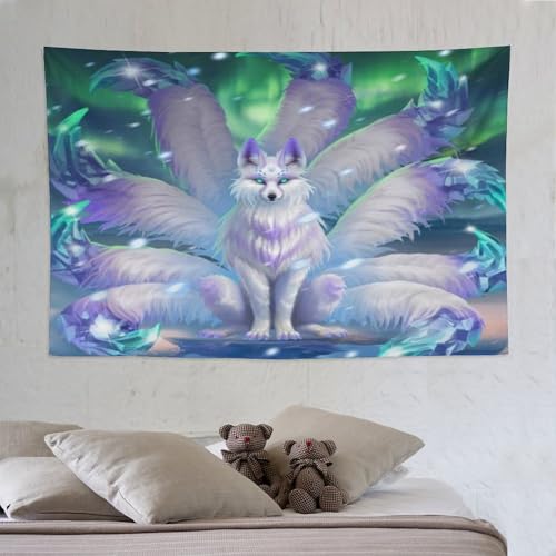 Tapisserie renard PAZZK tenture murale grand format 150×230cm aux détails graphiques nets