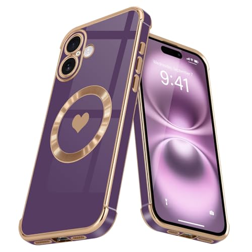 L-FADNUT Magnetic Case for iPhone 16 Women Girl Luxury Plating
